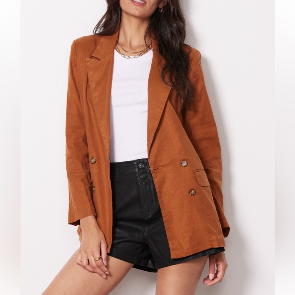 Evereve, Women’s, Double Breasted, Linen, Blazer.